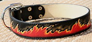 Handpainted by our artists leather dog collar-Rotty's dog collar Handpainted by our artists leather dog collar-Rotty's dog collar