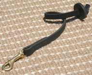 Leather Obedience Dog Leash with Pull Tab 2 foot for Rottweiler