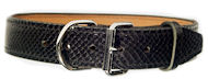 Handcrafted Black Leather Dog Collar For Large Breeds C444 Handcrafted Black Leather Dog Collar For Large Breeds C444