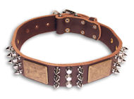 Rottie handcrafted Brown collar 22'' /22 inch dog collar-c86 Rottie handcrafted Brown collar 22'' /22 inch dog collar-c86