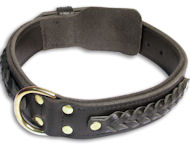 Braided black collar 24'' for Rotty /24 inch dog collar-C55s33 Braided black collar 24'' for Rotty /24 inch dog collar-C55s33