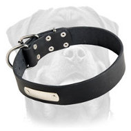 Custom Leather Dog Collar for Rottweiler with free ID tag Custom Leather Dog Collar for Rottweiler with free ID tag