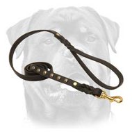 Leather Dog Leash with Studs for walking , tracking Leather Dog Leash with Studs for walking , tracking