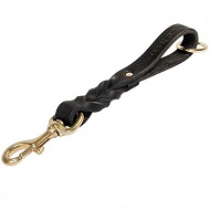 Short leather dog leash (pull tab leash) - dog leash training Short leather dog leash (pull tab leash) - dog leash training