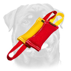 French Linen Rottweiler     Bite Tugs With Handles