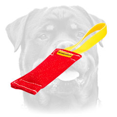 Quality Rottweiler training tug     with comfy handle