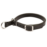 Adjustable Leather Slip Collar w/h solid BRASS