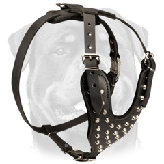 Unique safety leather dog harness