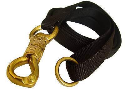 Police tracking dog leash&massive solid brass snap&smart lock for Rottweiler dog
