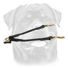 Stitched Leather Dog Leash For     Rottweiler 