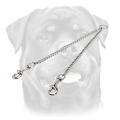Chain coupler Rottweiler leash for 2 dogs handling