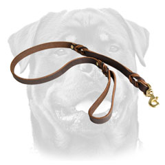 Brass Snap Hook On     Reliable Leather Dog Leash For Rottweiler 