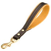 Leather dog leash for training, walking, tracking