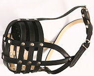 Rottweiler padded leather muzzle - Ventilation Rottweiler muzzle