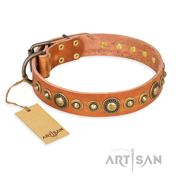 Top notch leather collar created for your pet