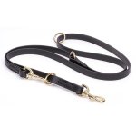 Multipurpose Black Biothane Rottweiler Leash for over 7 Different Activities