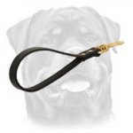 Short Leather Dog Leash with Handle