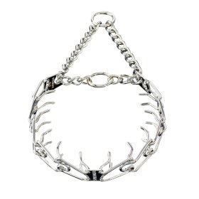 Chrome plated steel Rottweiler dog pinch prong collar - 50045 02 1/6 inch (3.99 mm)