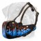 Handpainted Designer Leather Dog Muzzle for Rottweiler