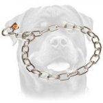 Stainless Steel Fur Saver Choke Chain Rottweiler Collar 1/9 inch (3 mm)