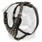 Handmade Rottweiler Harness - Pyramids Studded Leather Dog Harness