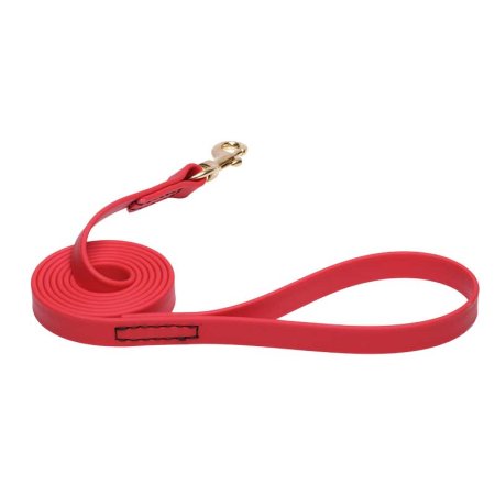 Red Waterproof Rottweiler Leash Made of Biothane