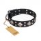 "Smart Geometry" FDT Artisan Studded Leather Rottweiler Collar