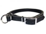 Adjustable Leather Slip Collar& NICKEL plated hardware for Rottweiler