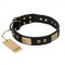 "Spanish night" FDT Artisan Fashionable Leather Walking Rottweiler Collar