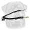Braided leather coupler leash for walking 2 dogs
