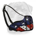 USA Leather Dog Muzzle-Hand-Painted Unique Model for Rottweiler
