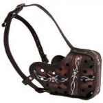 Barbed Wire Drawing on Leather Muzzle-Exclusive Hand-painted Muzzle Introduction