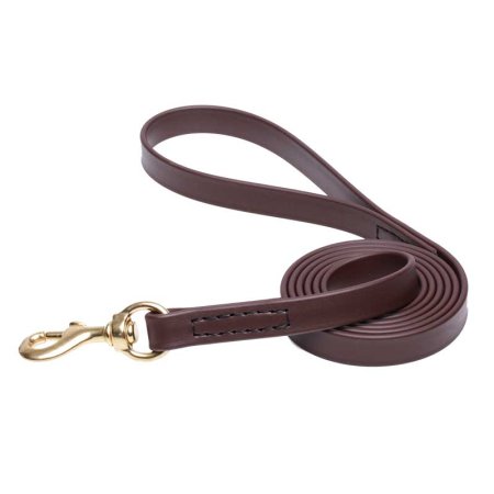 Brown Waterproof Rottweiler Leash Made of Biothane