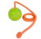 2 1/3 inch (6 cm) K9 Ball with Rope-Activity Dog Toy for Rottweiler