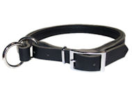 Adjustable Leather Slip Collar& NICKEL plated hardware for Rottweiler