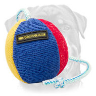 French Linen Toy on String for Dog Training - 16 1/2 inch (9 cm)