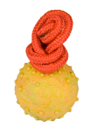 Wonderful Rubber Toy on Springy Rope for Rottweiler - 2 1/3 inch