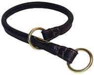 1/4 inch Wide Rolled Choke Dog Collar for Rottweiler