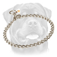 Stainless Steel Choke Dog Collar with Quality Label for Rottweiler 1/9 inch (3 mm)