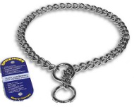 Choke chain chrome plated steel collar for Rottweiler 1/9 inch (3.00 mm)
