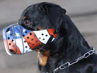 USA Leather Dog Muzzle-Hand-painted Unique Model for Rottweiler