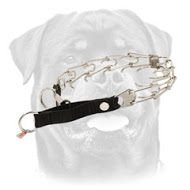 Stainless Steel Quick-Release Training Pinch Prong Collar for Rottweiler 1/8 inch (3.2 mm)