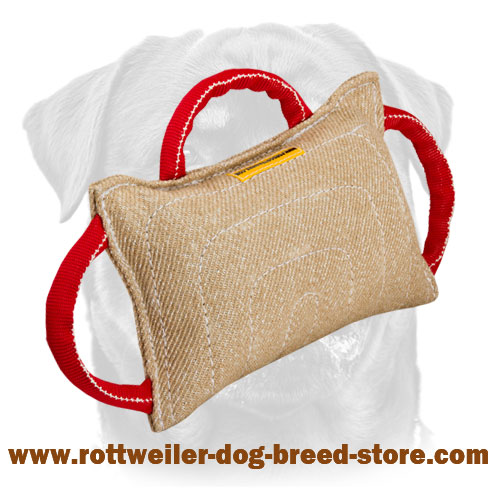 Strong jute Rottweiler bite pad