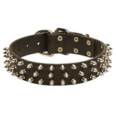 Black Spiked Leather Collar Is Extra Wide