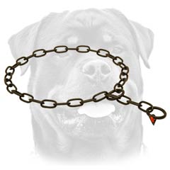 Quality Choke Chain Rottweiler Collar in     black color