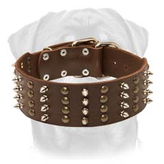 Handicraft well-made leather dog collar
