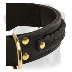 Durable leather dog collar