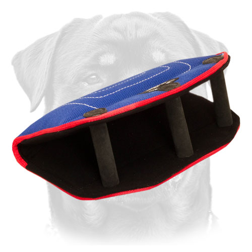 Rottweiler puppy bite builder of French Linen