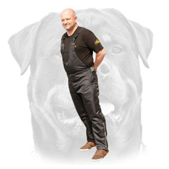 Nylon scratch pants for safe Rottweiler training