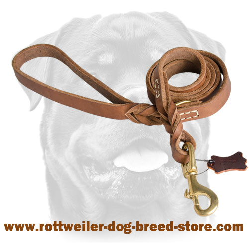 Ultimate Professional Leather Rottweiler Leash